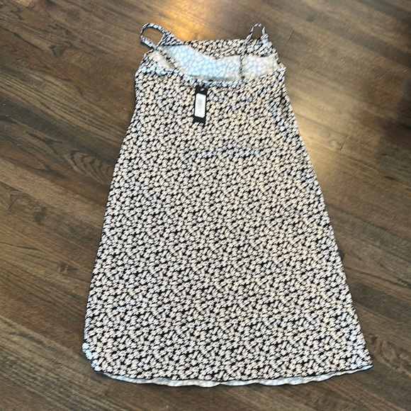 Bebe Black and White Slip Midi Dress for Wedding Guest NEW NWT Large L - Picture 3 of 7